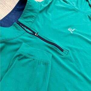 Rhoback Green Quarter-Zip Pullover Long Sleeve logo Xl GUC